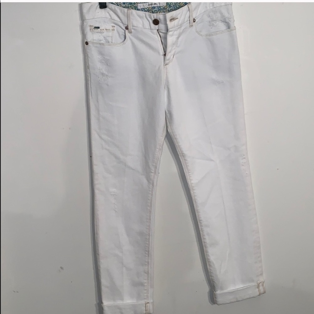 White Distressed Joes Jeans size 27
